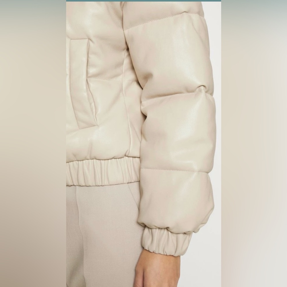Abercrombie & Fitch CINCHED CUFF MINI PUFF - Winter Jacket beige size M - Picture 5 of 14